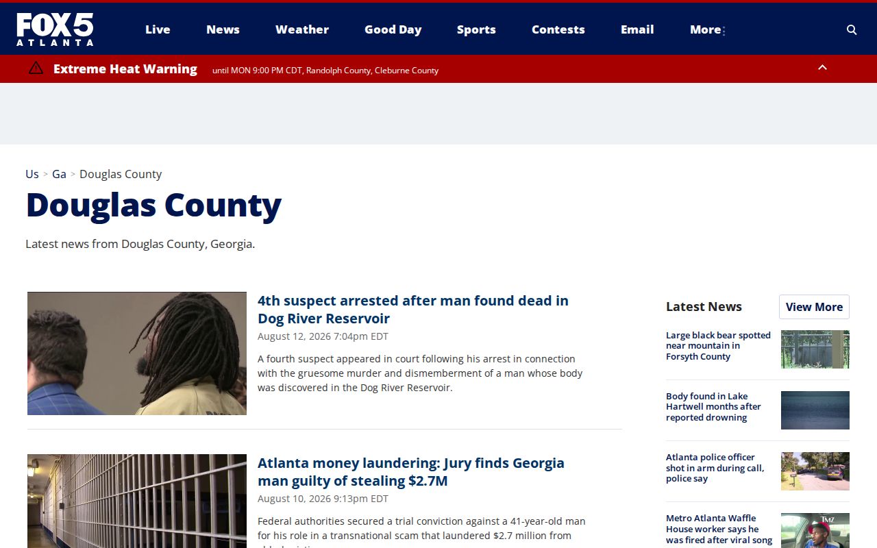 FOX 5 Douglas County public-safety and crime news topic page